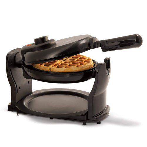 Bella - Belgian Flip Waffle Maker - Black/silver