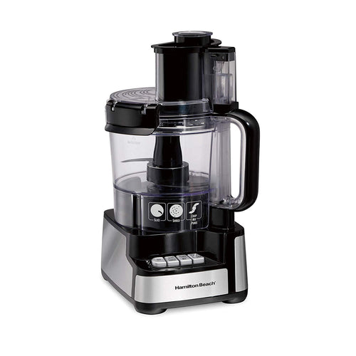 Hamilton Beach - Stack & Snap 12 Cup Food Processor - Black