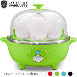Elite Cuisine - 7-Egg Automatic Egg Cooker - Green